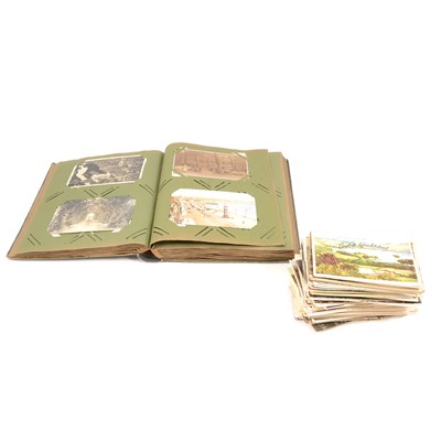 Lot 197A - Collection of postcards, various and an Edwardian album containing approximately 200 cards.