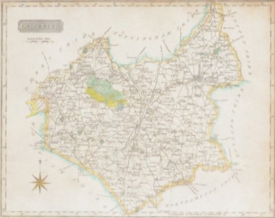 Lot 560 - Six hand coloured county maps, 19th/20th Century