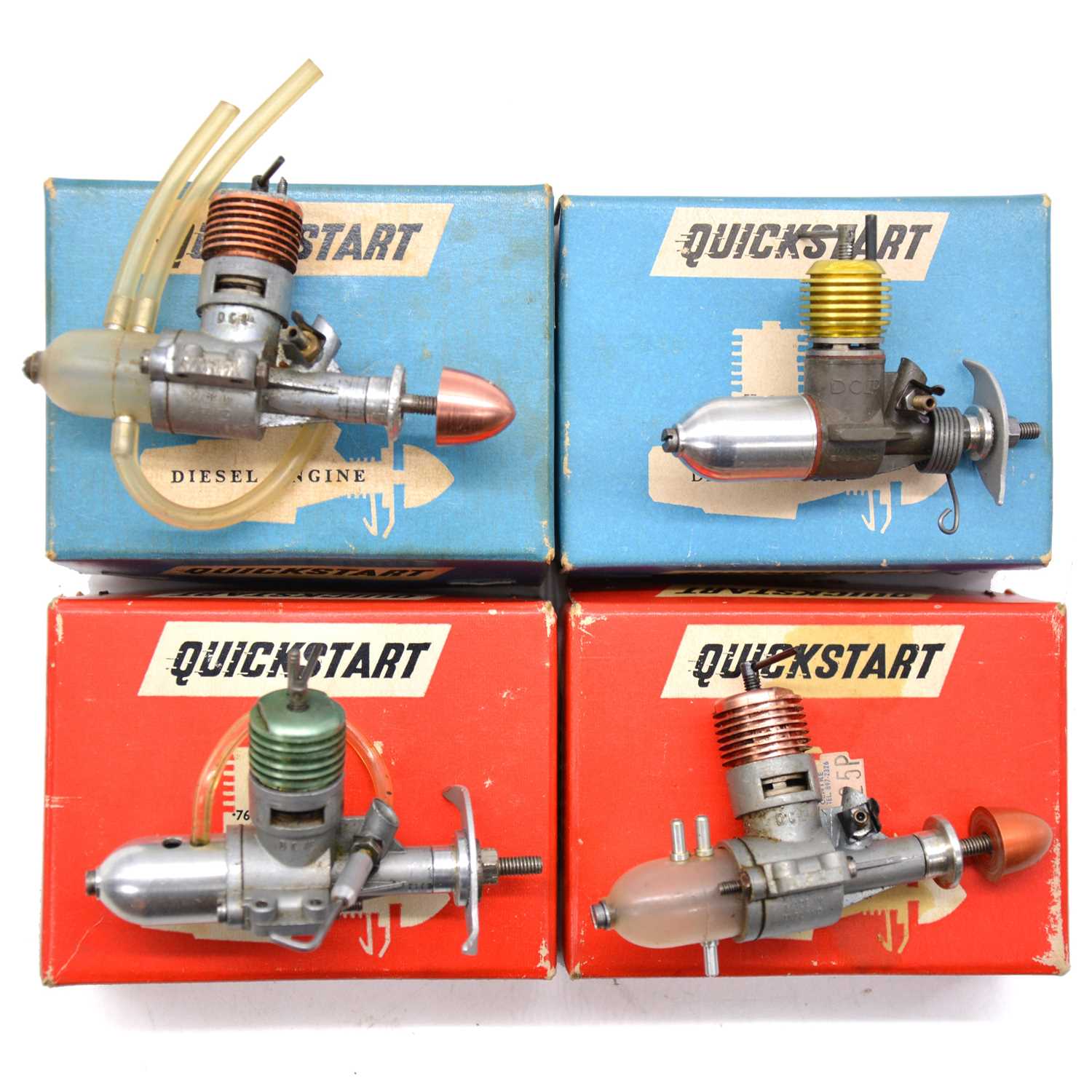 Lot 13 - Four DC diesel engines, boxed