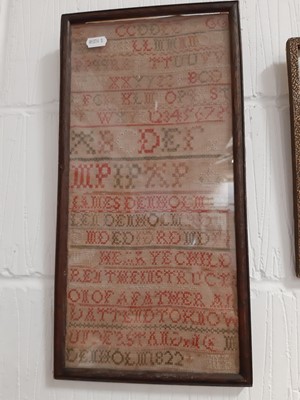 Lot 323 - George III Scottish sampler and three Victorian samplers