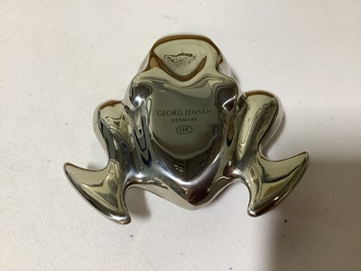 Lot 443 - Henning Koppel for Georg Jensen - a frog paperweight.
