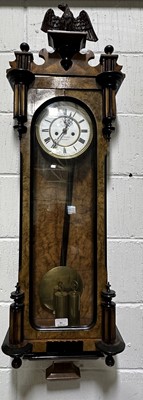 Lot 297 - Vienna regulator wall clock, signed John Horsfall, Todmorden