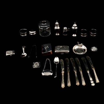 Lot 270 - A collection silver and white metal items