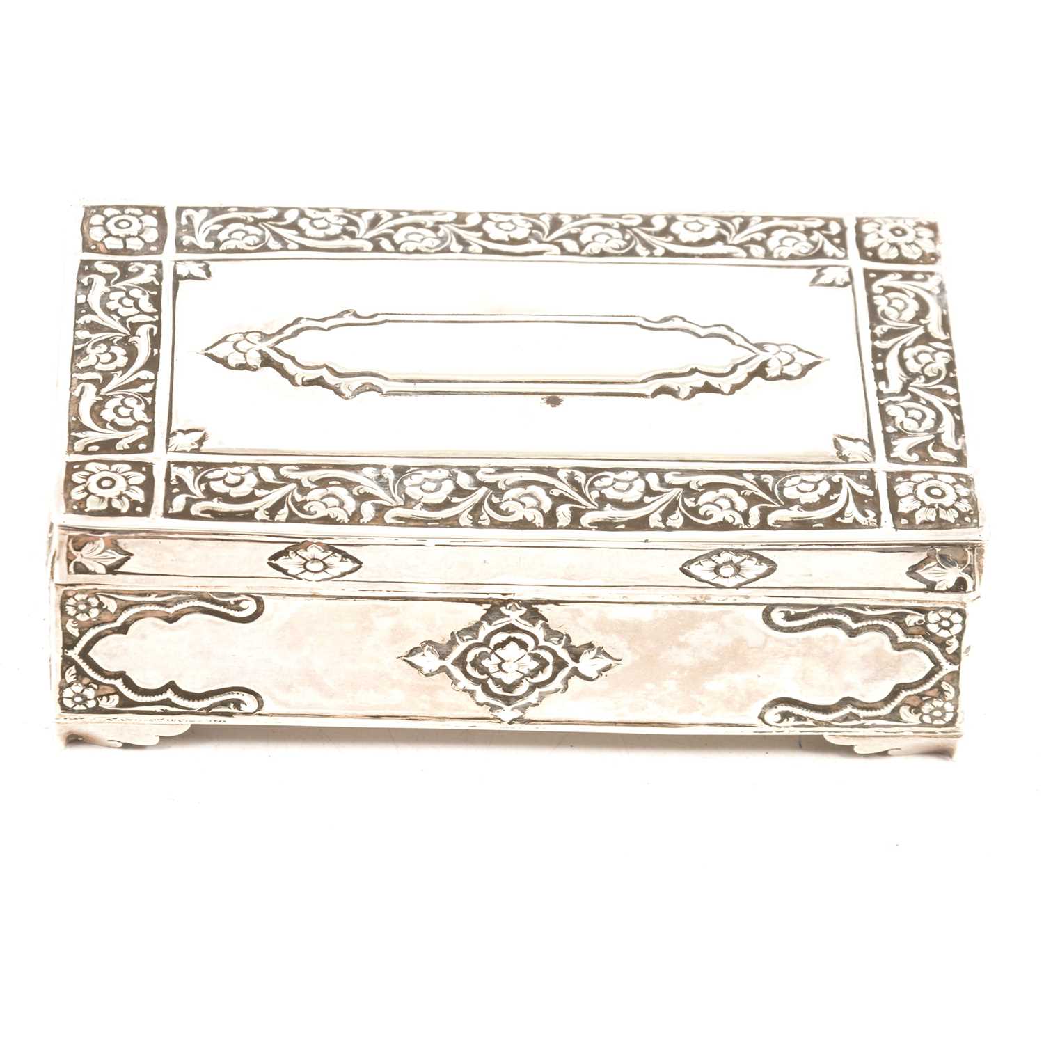 Lot 263 Masonic interest White metal box.