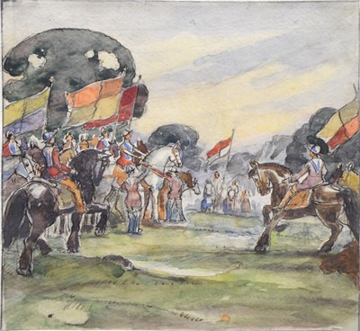 Lot 276 - English School, Yeomanry gathering on Bristol Down