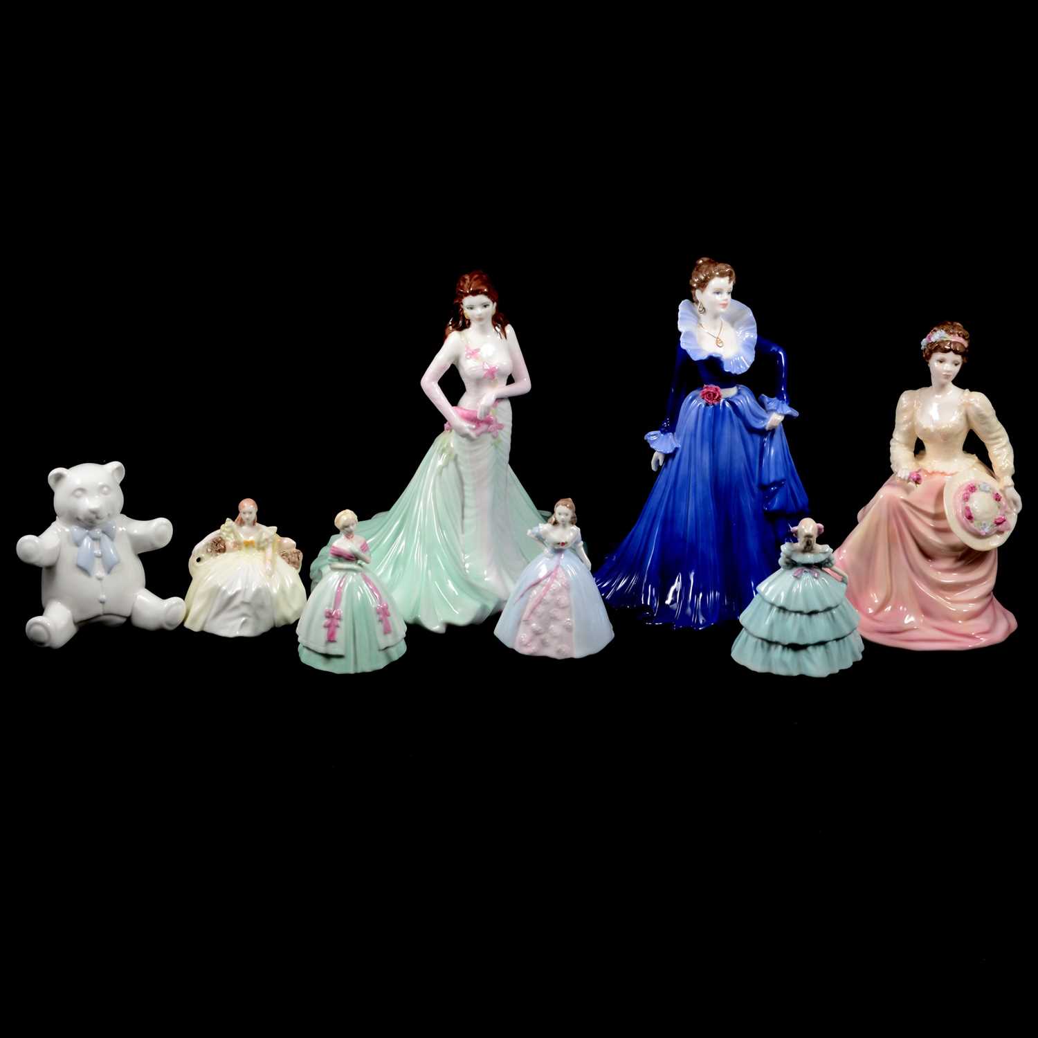 Lot 20 Collection of Coalport figurines