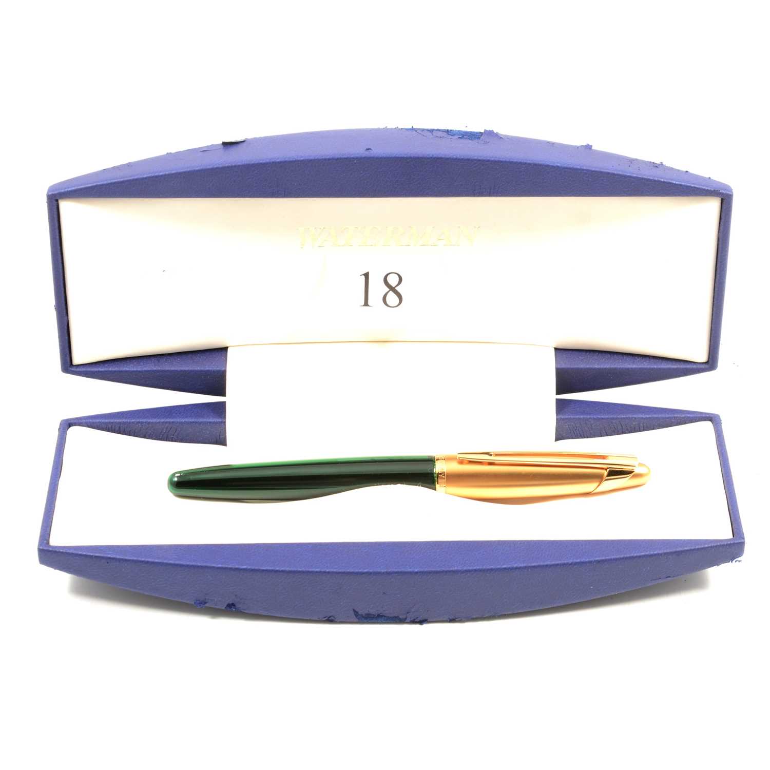 Lot 222 - Waterman of Paris - An Edson Emerald Green Fountain Pen.