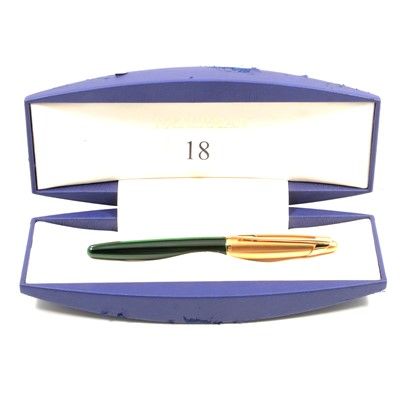 Lot 222 - Waterman of Paris - An Edson Emerald Green Fountain Pen.