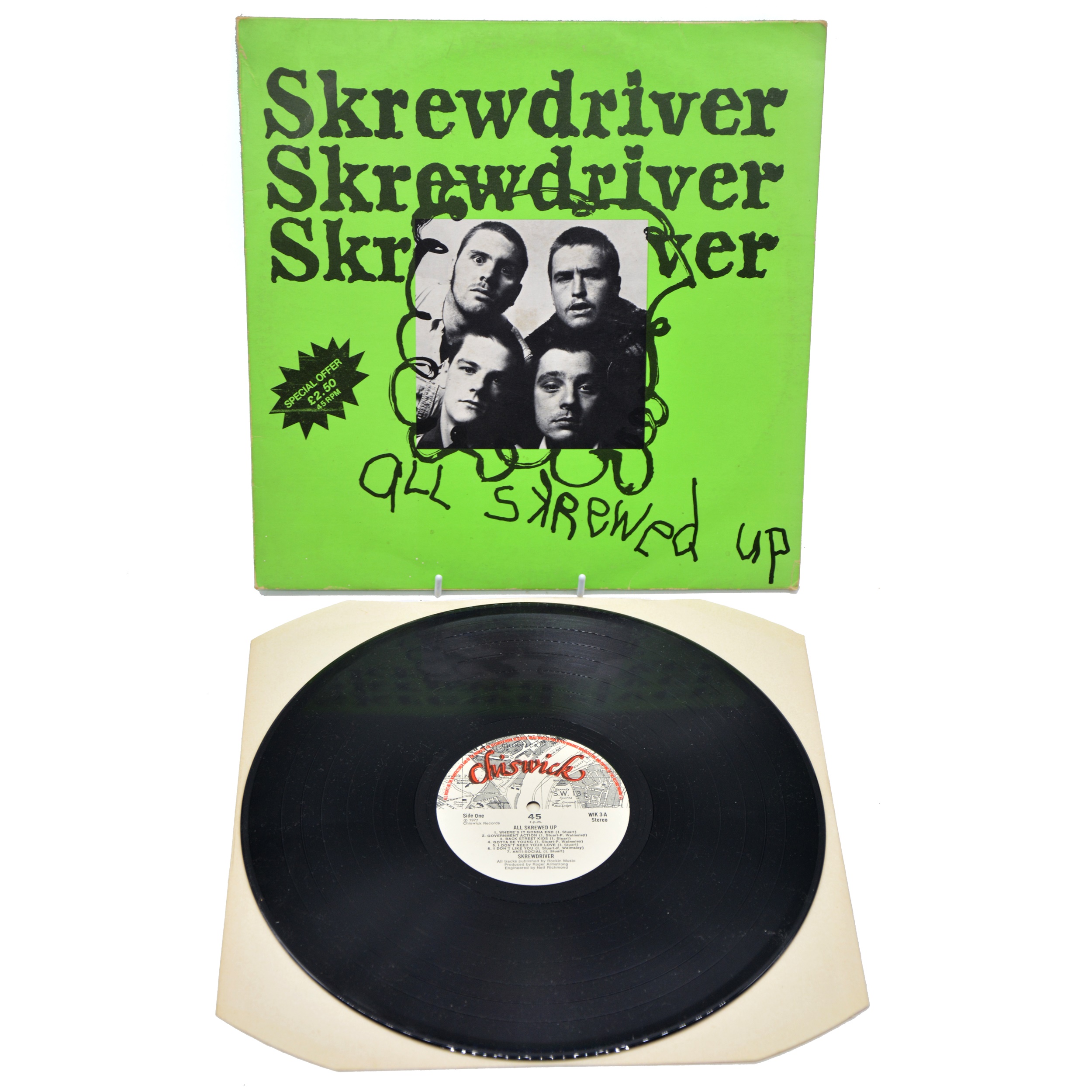 Skrewdriver – All Skrewed Up Skrewdriver – All Skrewed Up – Vinyl (Pink Sleeve, LP, 45