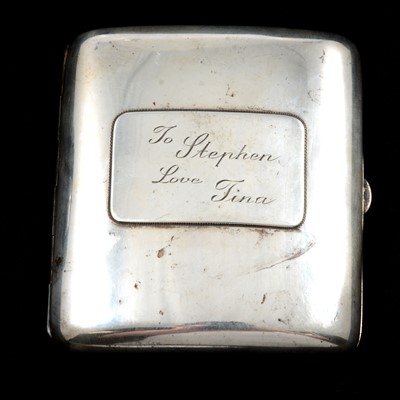 Lot 230 - A silver cigarette case.