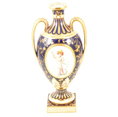 Lot 77 - A Minton cabinet vase, painted by Antonin Boullemier