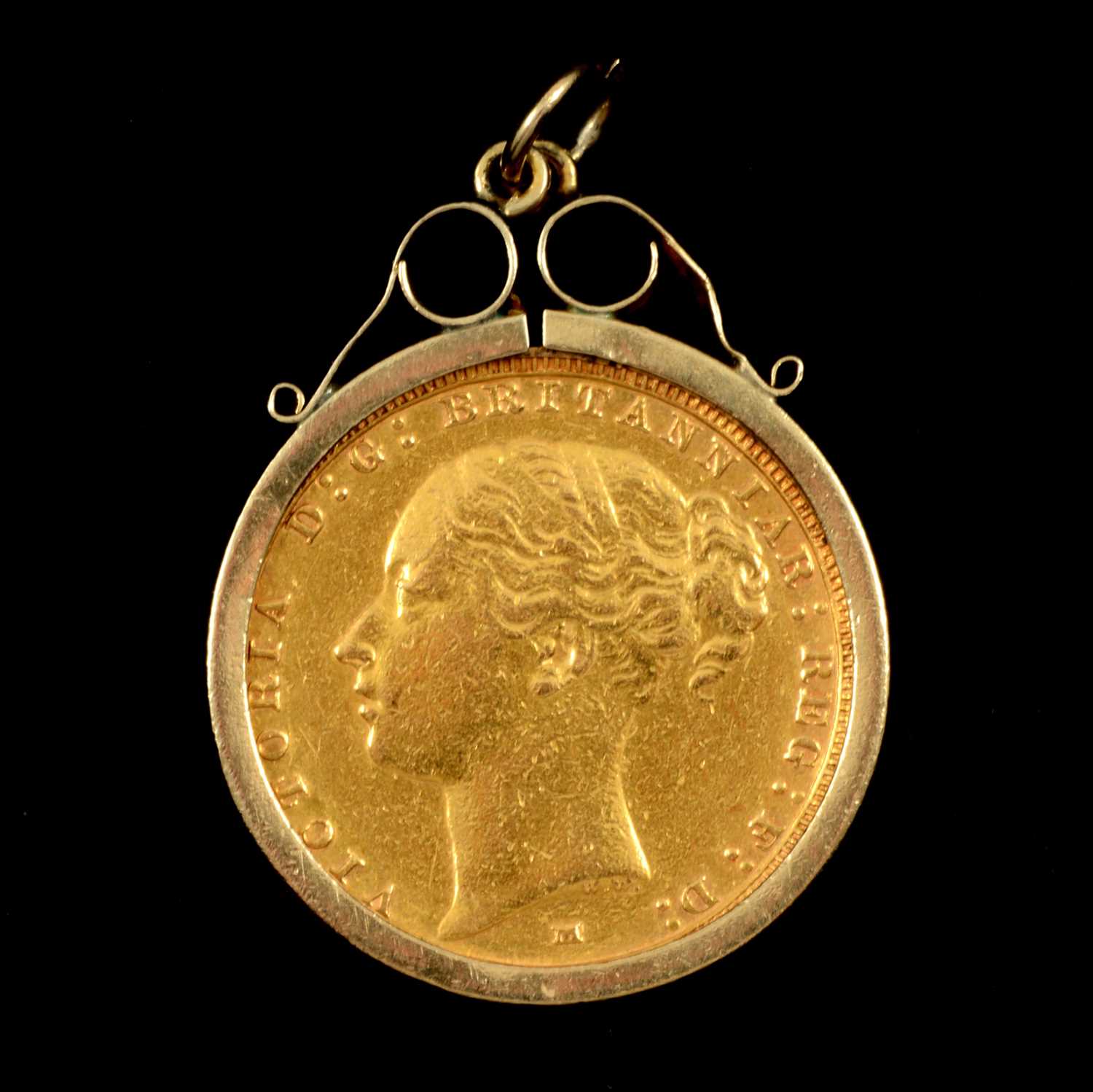 Lot 44 - A Gold Full Sovereign Coin pendant.