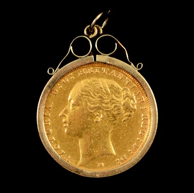 Lot 44A - A Gold Full Sovereign Coin pendant.