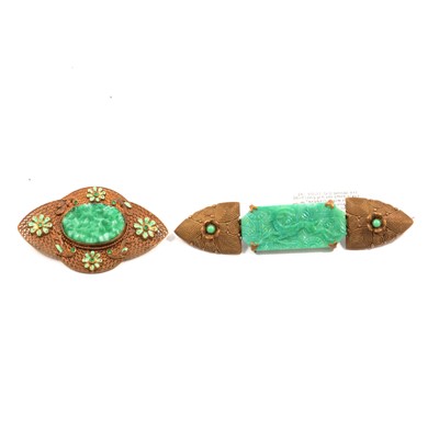 Lot 283 - Two brooches, probably Max Neiger of Gablonz