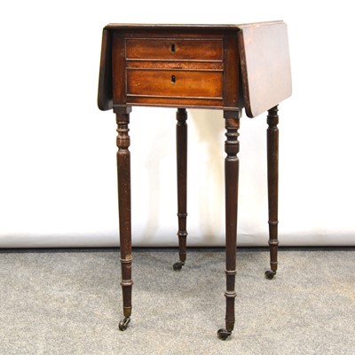 Lot 382 - Victorian mahogany drop-leaf work table