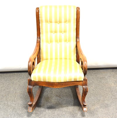 Lot 364 - Victorian mahogany child's rocking chair