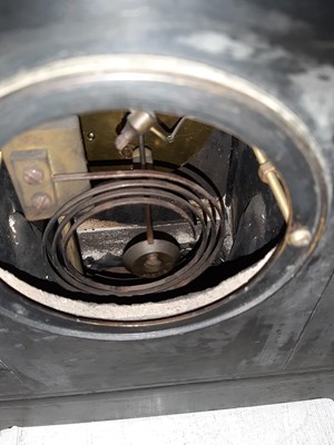 Lot 99 - Large French marble mantel clock, architectural form