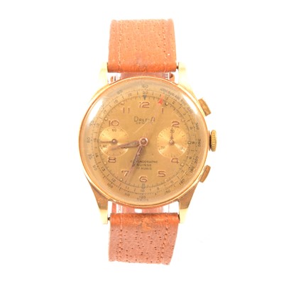 Lot 173A - Dreffa - a gentleman’s chronograph wristwatch.