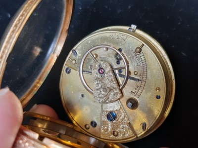 Lot 148 - A small 18 carat gold pocket watch.