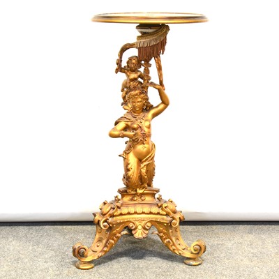 Lot 350 - Gilt metal pedestal table