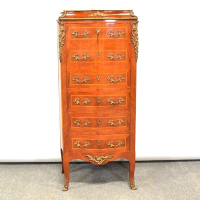 Lot 398 - French inlaid walnut escriotoire