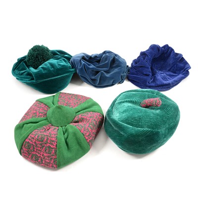 Lot 327 - Simone Mirman - four beret style hats and one other.