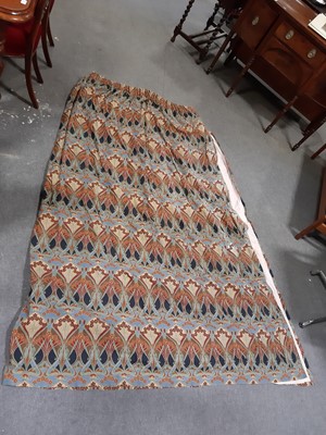 Lot 323 - A pair of vintage Liberty Ianthe lined curtains.