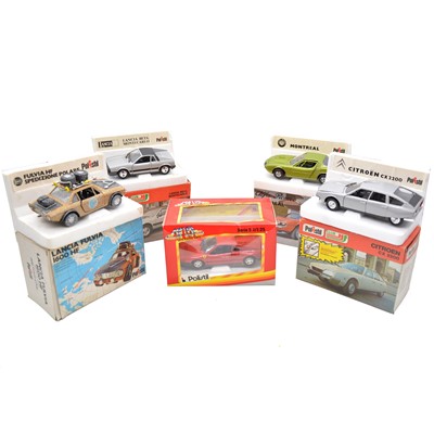 Lot 164 - Five Polistil die-cast model cars, 1/25 scale, boxed.