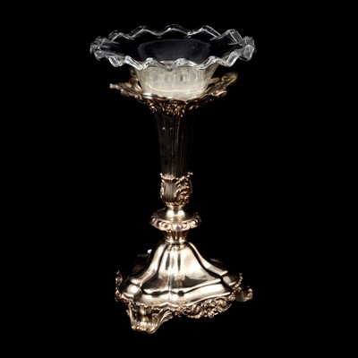 Lot 184 - Large silver plated table centre/ epergne