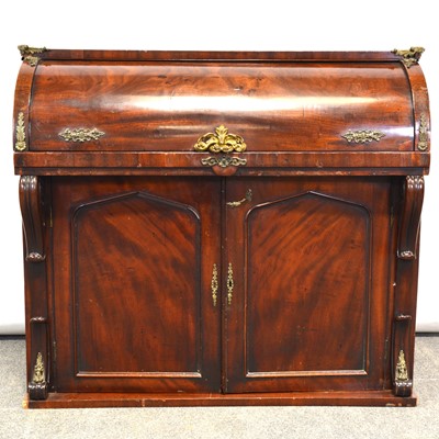 Lot 317 - Victorian mahogany rolltop desk