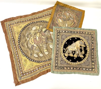 Lot 9 - Large quantity of Kalagas, Burmese embroidered tapestries