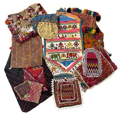 Lot 15 - Collection of Indian embroidered bags