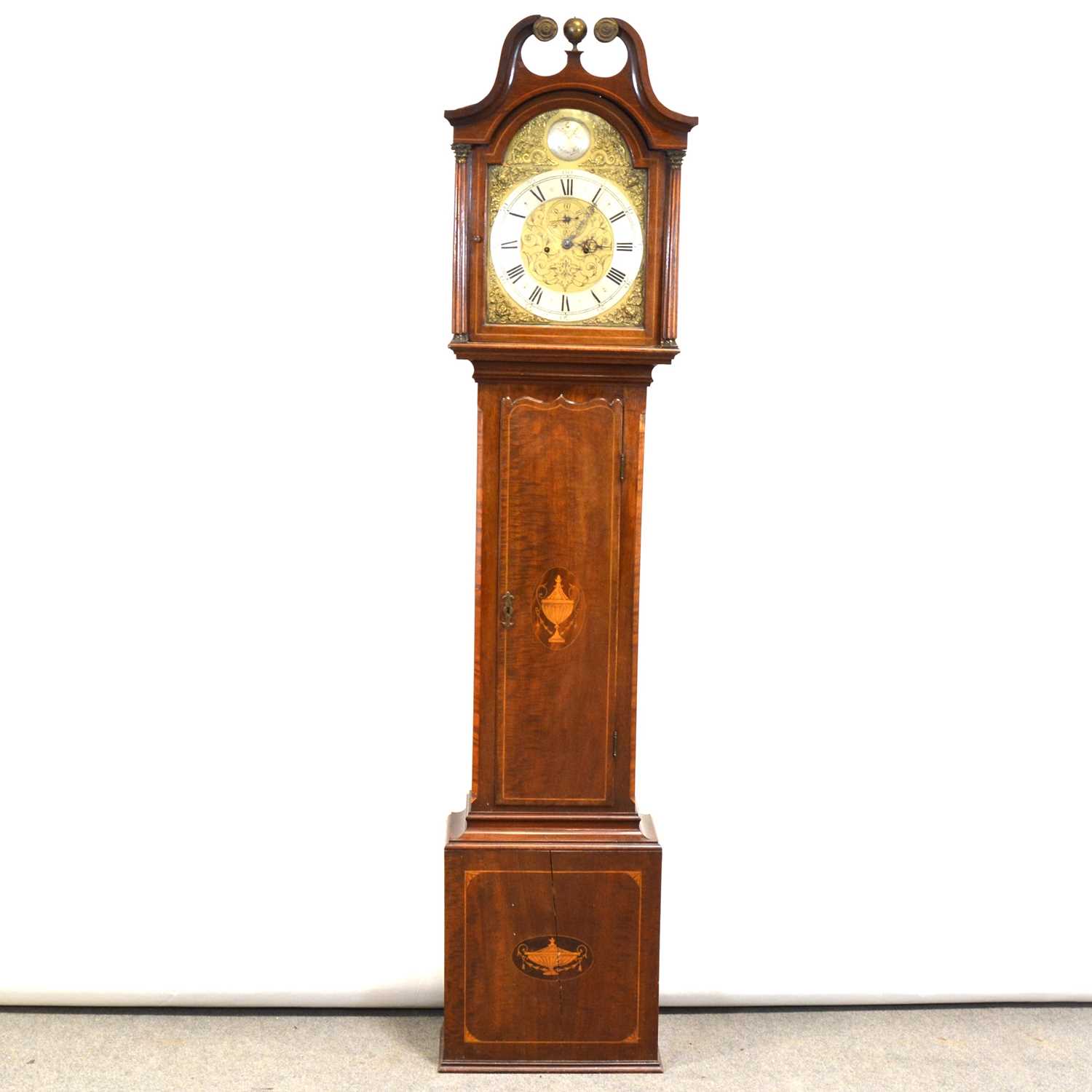 Lot 326 - Mahogany longcase clock