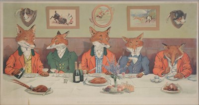 Lot 251 - After Harry B Neilson, Mr Fox's Hunt Breakfast on Xmas.