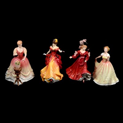 Lot 114 - Ten Royal Doulton china lady figurines