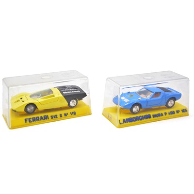 Lot 64 - Two Joal die-cast model cars, including Lamborghini, Ferrari, boxed