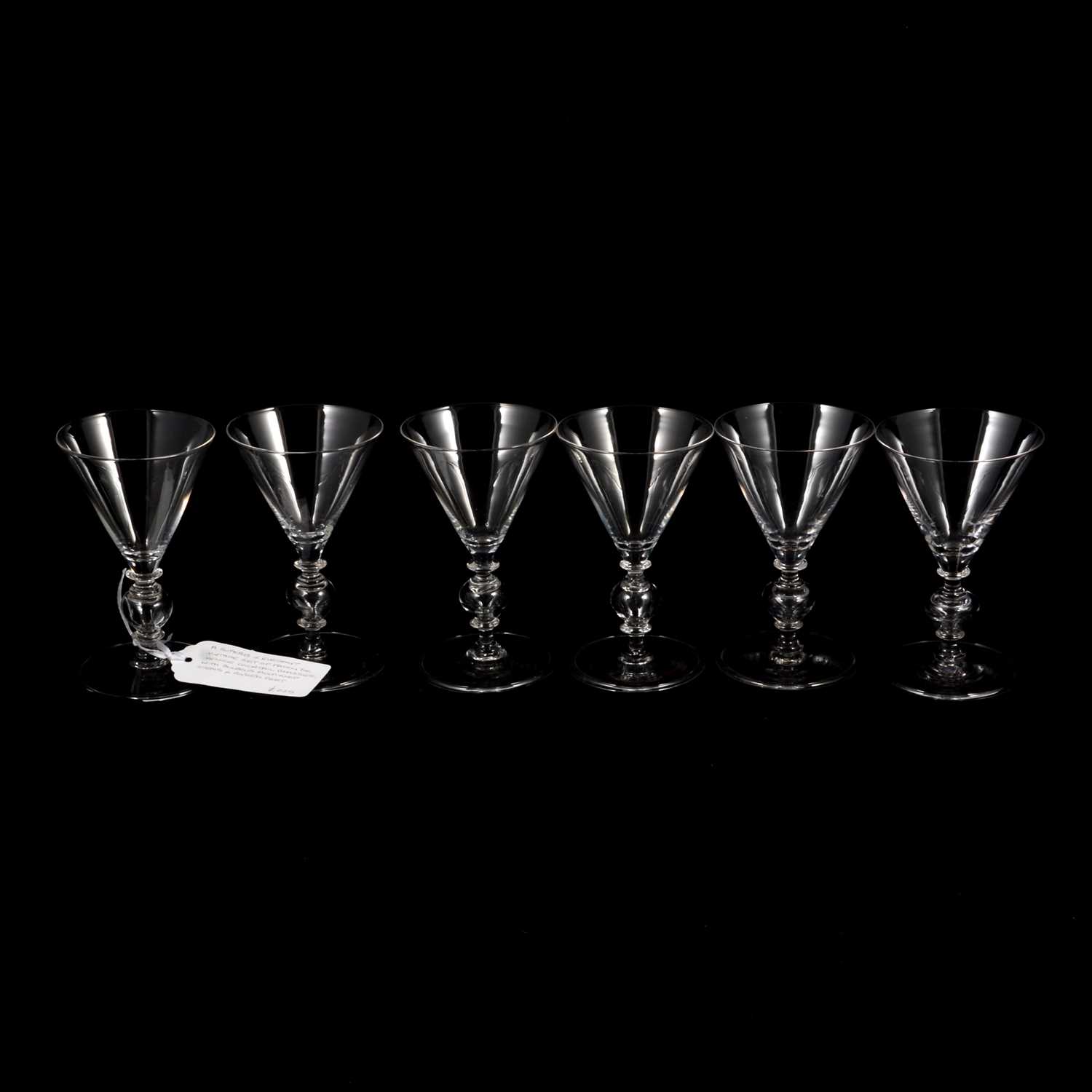 Lot 80 Set of six style cocktail glasses,