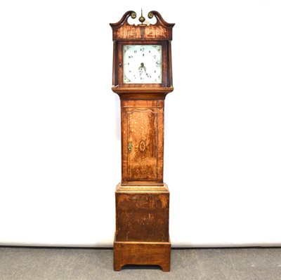 Lot 293 - Oak longcase clock