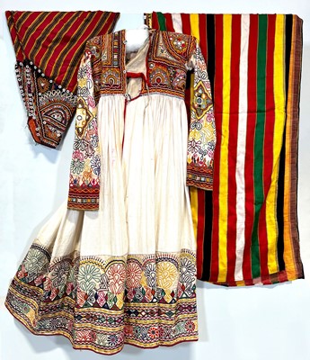Lot 46 - A Rabari embroidered jacket, a Gujarati Budjodi, and pair of Boy's trousers