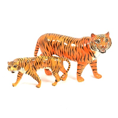 Lot 66 - Two Beswick pottery tiger models