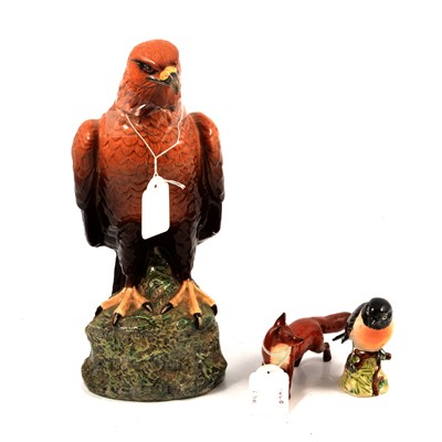Lot 52 - Beswick pottery Beneagles Golden Eagle decanter, fox and stonechat