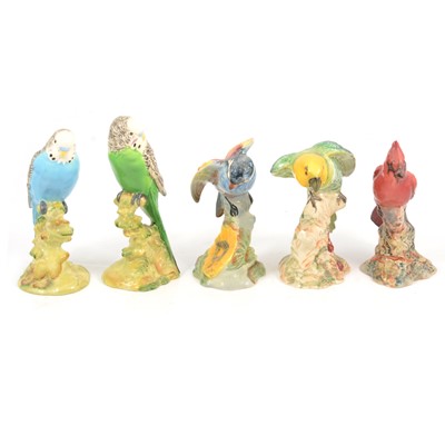 Lot 142 - Five Beswick pottery bird models