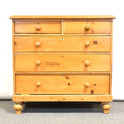 Lot 389 - Stripped pine chest of drawers