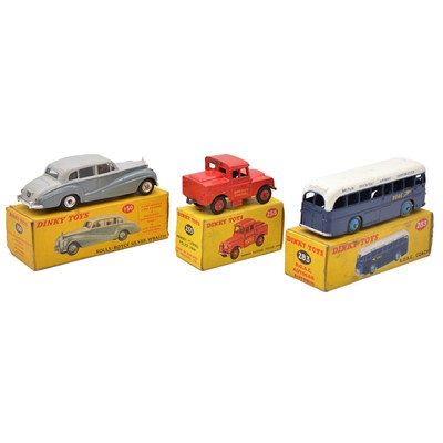 Lot 16 - Three Dinky Toys die-cast models including ref 255 Mersey Tunnel Police Van