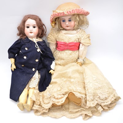 Lot 220 - Two Armand Marseille Germany bisque head dolls.