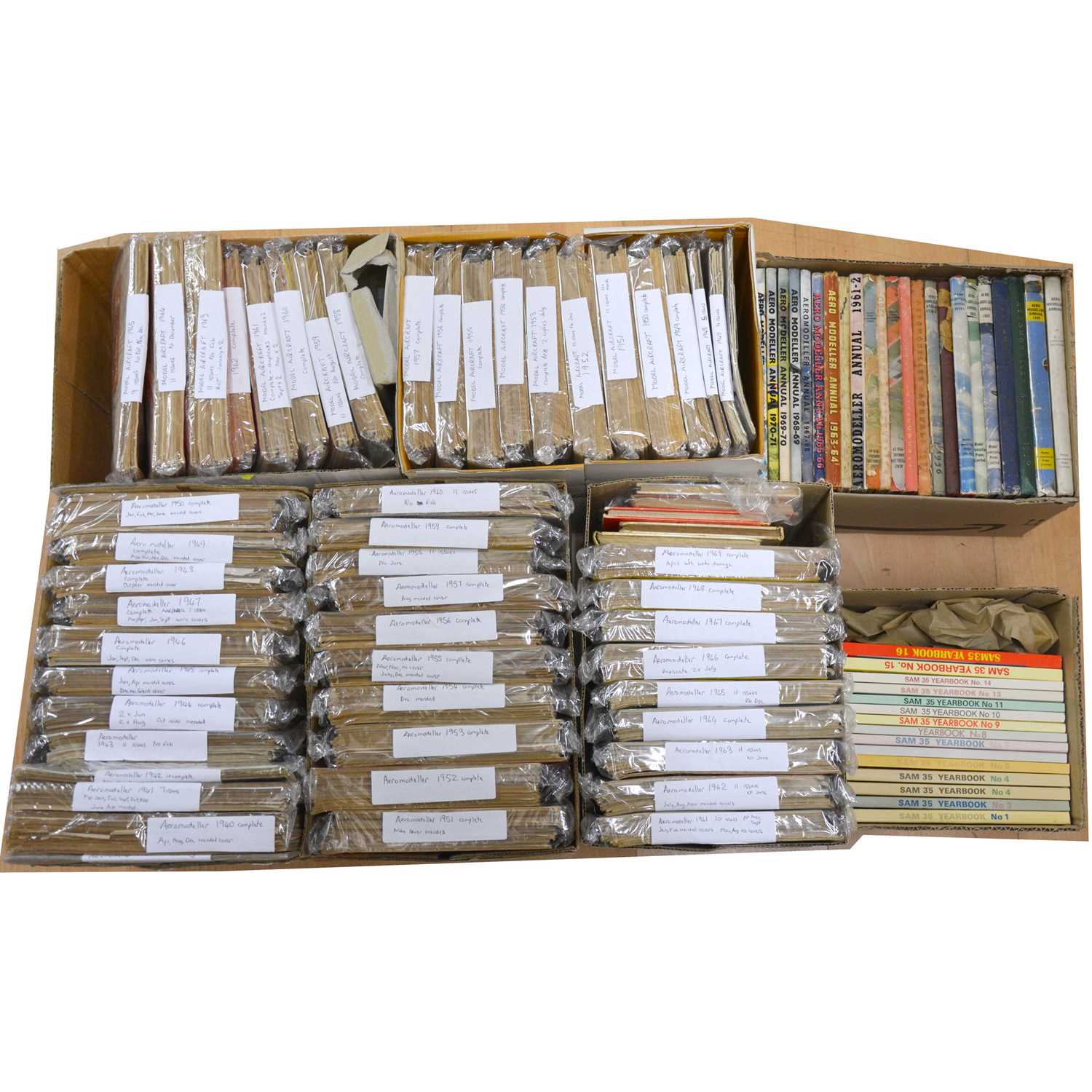 Lot 315 - Seven boxes of model aircraft literature