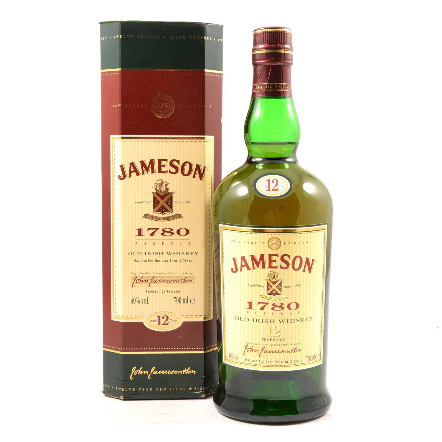 Lot 129 - Jameson 1780, 12 year old, Irish Whiskey,