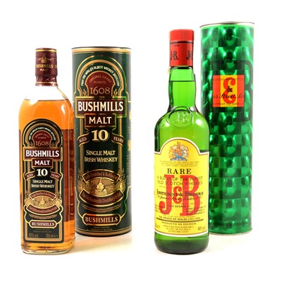 Lot 162 - Bushmills 10yo Irish whiskey and a bottle of J&B Blend Spanish market