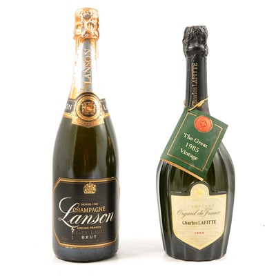 Lot 159 - 1986 Charles Lafitte vintage champagne, and a Lanson NV champagne