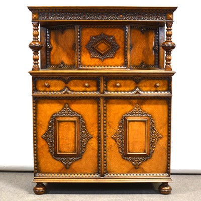 Lot 373 - Golden oak court cupboard, Maple & Co